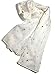 Shanlin Cotton-Linen Fashion Scarves for Women (White-Golden Stars)