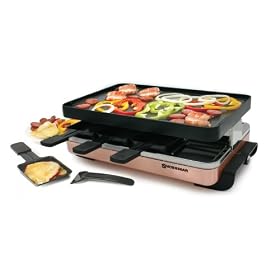 Swissmar KF-77090 8-Person Zermatt Raclette Party Grill with Reversible Grill Top by Swissmar