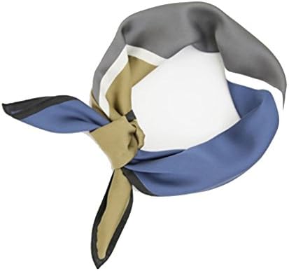 The Genie Color Block Square Scarf (Khaki)