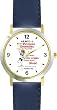 Habit 5 - Seek First to Understand (Spanish Text) - DELUXE TWO-TONE WATCH from THE 7 HABITS - WATCH COLLECTION BY WATCHBUDDY&reg; - Arabic Numbers - Blue Leather Strap-Size-Women's Size-Small