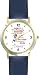 Habit 5 - Seek First to Understand (Spanish Text) - DELUXE TWO-TONE WATCH from THE 7 HABITS - WATCH COLLECTION BY WATCHBUDDY&reg; - Arabic Numbers - Blue Leather Strap-Size-Large ( Men's Size or Jumbo Women's Size )