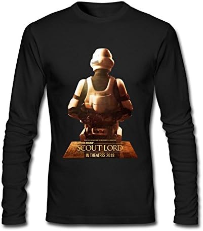 Yosni Star Wars Scout Lord Stand Alone Customized Long-sleeved Tee Shirts for Men's Black M