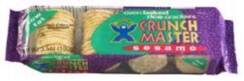 Crunch Master Low Fat Sesame Crackers, 3.5-Ounce Packages (Pack of 12) by Crunch Master