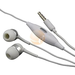 White Handsfree Stereo Headset Headphone Earphone with Built-in Microphone Remote for Apple iPod iTouch iPhone 2G 3G Zune MP3 Player PDA