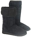 Womens Faux Fur Sheepskin Ladies Flat Calf Length Boot Sizes 3 4 5 6 7 8