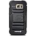 Galaxy S6 Case - Fosmon® (STURDY) Heavy Duty Dual Layer Hybrid Stand Case with Shell Holster Combo for Samsung Galaxy S6 2015 (Black)