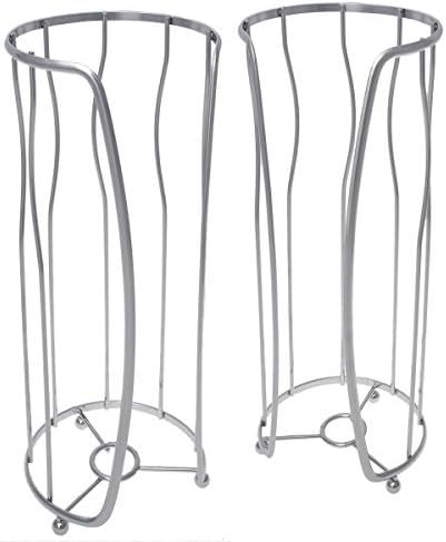 2 Hawthorne Metal Silver Chrome Wire Toilet Paper Reserves 3 Roll Holders