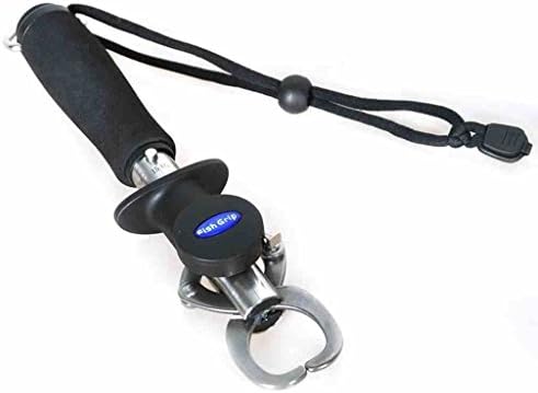 Portable Fish Lip Grabber Gripper Grip Tool Fish Holder Stainless Steel Fishing Tackle 40lb with Weight Scale (#1Upgrade Section)
