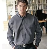 Wrinkle-Free Color Rich Oxford Shirt at Bill Blass