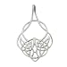 Ornate Celtic Knot Sterling Silver Slide Pendant