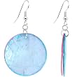 Pink and Aqua Blue Comi Capizround Shell Earrings