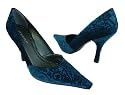 BCBGirls Katchen Turquoise Pressed Velvet Pump