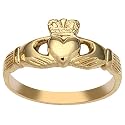 9ct Yellow Gold Ladies Claddagh Ring
