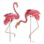 FLAMINGO GAZING BALL GARDEN STAKES