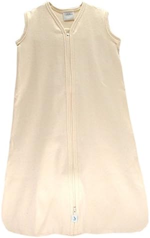 Organic Sleeveless Interlock Newborn Cozie Sack (M - 6-12 Mo., 15-24 lbs., 26-30 inches, Natural)