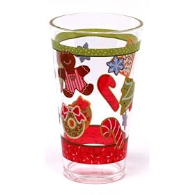 Set of 2 Clear Plastic Christmas Cup by LTD