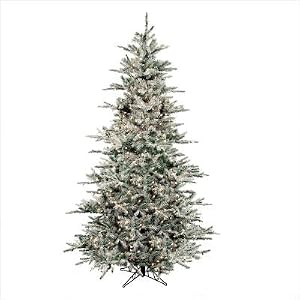 9' Prelit Flocked Vail Artificial Christmas Tree
