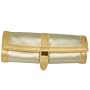 Travel Jewelry Roll Leather Compact Metallic Gold Silver