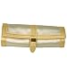 Travel Jewelry Roll Leather Compact Metallic Gold Silver