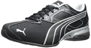 PUMA Men's Tazon 5 Cross-Training Shoe,Black/Puma Silver,10.5 D US