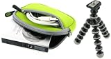 Neoprene Sleeve Case (Neon Green) and Premium Tripod for Fujifilm FinePix XP10 12 MP Waterproof Digital Camera Black