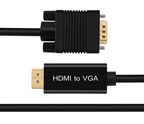 It Is a 3m Gold-plated Connector Hdmi to VGA Adapter Cable .This Hdmi to Vga Cable Support Hdmi V1.3-1080p. This Hdmi to VGA Converter Adapter(male) with Built-in 10feet VGA Cable in Abs-black