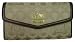Authentic Coach Madison Op Art Wallet & Checkbook Case 43641 Khaki/Mahogany