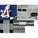New Tattoo Kit - Tattoo Gun (Messengar tattoo Machine Silver with Red Coil), Power Supply, Footswitch, Tips/Tube/Grip, Needles