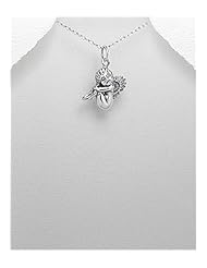 Angel Pendant Necklace In 92.5 Sterling Silver