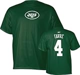 Brett Favre Green Reebok Name & Number New York Jets T-Shirt