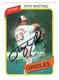 Tippy Martinez Autographed/Hand Signed baseball card (Baltimore Orioles) 1980 Topps #706