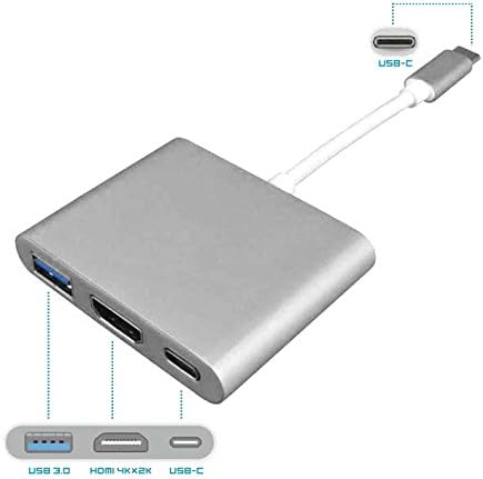 USB 3.1 TYPE C to HDMI USB-C Digital AV Multiport Adapter for Macbook, Silver
