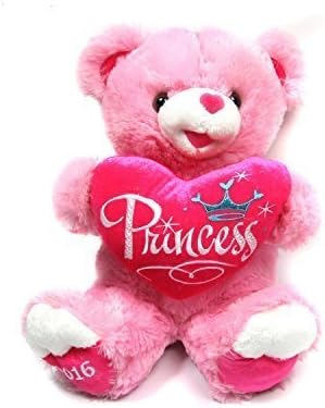 MULTIGOOD 2016 Princess Bear Teddy Plush Bear Stuffed Animal Ideal gift, 15" Height, Class of 2016, PINK