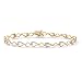 Lux Tutone 10k Gold Diamond Accent Heart-Link Bracelet