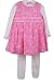 BT Kids Girls Jumper Dress Pink Floral Print with Tights-24 Months