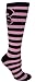 MOXY Socks Skater Skull Knee-High Striped Deadlift Socks