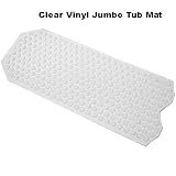 Jumbo Super Clear Vinyl Anti Slip Bath Tub Mat By Carnation