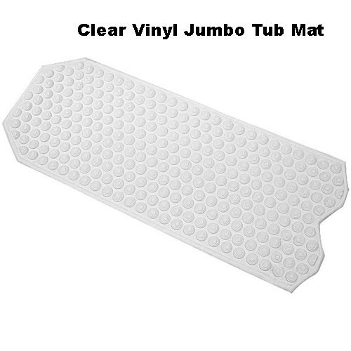 Jumbo Super Clear Vinyl Anti Slip Bath Tub Mat By Carnation