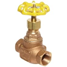 Apollo 121T-LF Series Bronze Globe Valve, Potable Water Service, Class 125, Inline, Threaded Bonnet, Bronze Seat, NPT Female