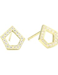 Ron Hami "Modern Culture" Yellow Gold Geometric Stud Earrings