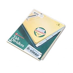 Insertable Tab Indexes, Clear Reinforced, 11" x 8-1/2", Buff, 8 Clear Tabs WLJ54312