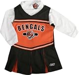 Cincinnati Bengals Toddler Long Sleeve Cheerleader Jumper - 4T