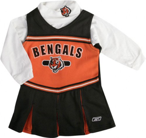 Cincinnati Bengals Toddler Long Sleeve Cheerleader Jumper - 3T