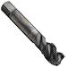 Dormer MTT-X E028/MTT-X E038 Powdered Metal Spiral Flute Threading Tap, Black Oxide Finish, Round Shank With Square End, Modified Bottoming Chamfer