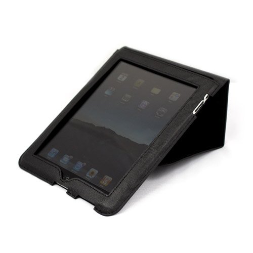 CaseCrown Canvas Vertical Flip Stand Case (Black) for the Apple iPad Wifi / 3G Model 16GB, 32GB, 64GB