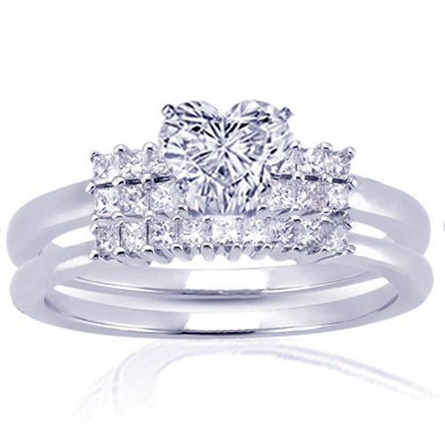 1.25 Ct Heart Shaped Diamond Wedding Engagement 