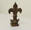 Oil Rubbed Brown Fleur de Lis Cast Iron Wedge Doorstop