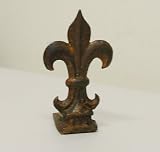 Oil Rubbed Brown Fleur de Lis Cast Iron Wedge Doorstop