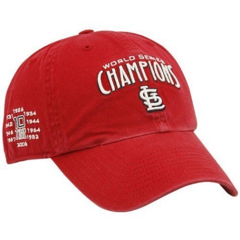 Buy Men`s St Louis Cardinals Red 10-Time World Series Champion Timeline Adjustable Hat