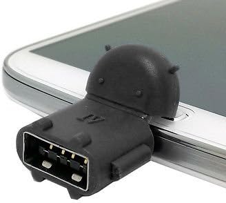 Anabolic Cable Android Robot Micro USB 2.0 Host OTG Flash Disk Adapter Converter for Samsung S4 S4 Mini S3 S2 [BLACK]